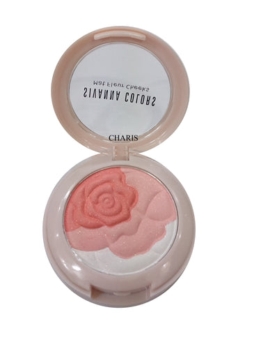 Sivanna Colors Mat Fluer Blusher (Flower Shaped Multi Colored Blusher With Applicator And Mirror)